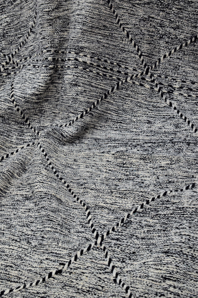 Wonderfully Soft Zanafi Flat Weave Grey Rug