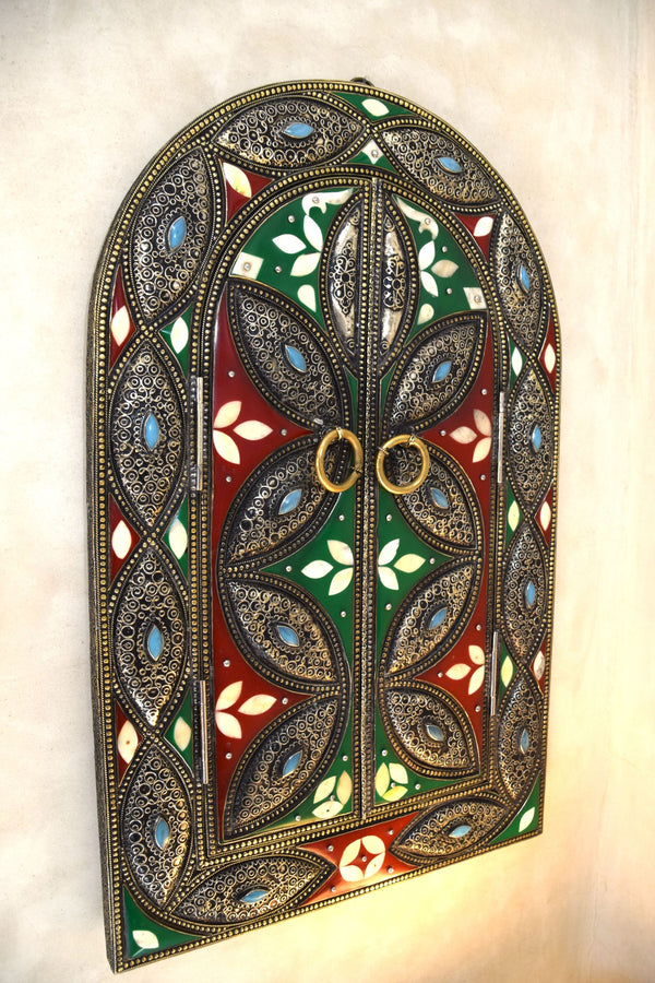Gorgeous Brass, Bone and Resin Mirror