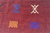 Beautiful Maroon Cactus Silk (Sabra) Rug