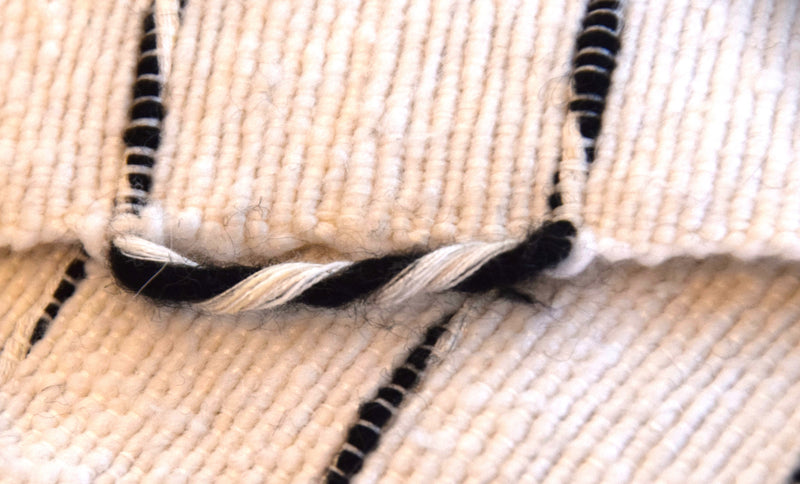 Black on White Cotton Blanket