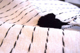 Black on White Cotton Blanket
