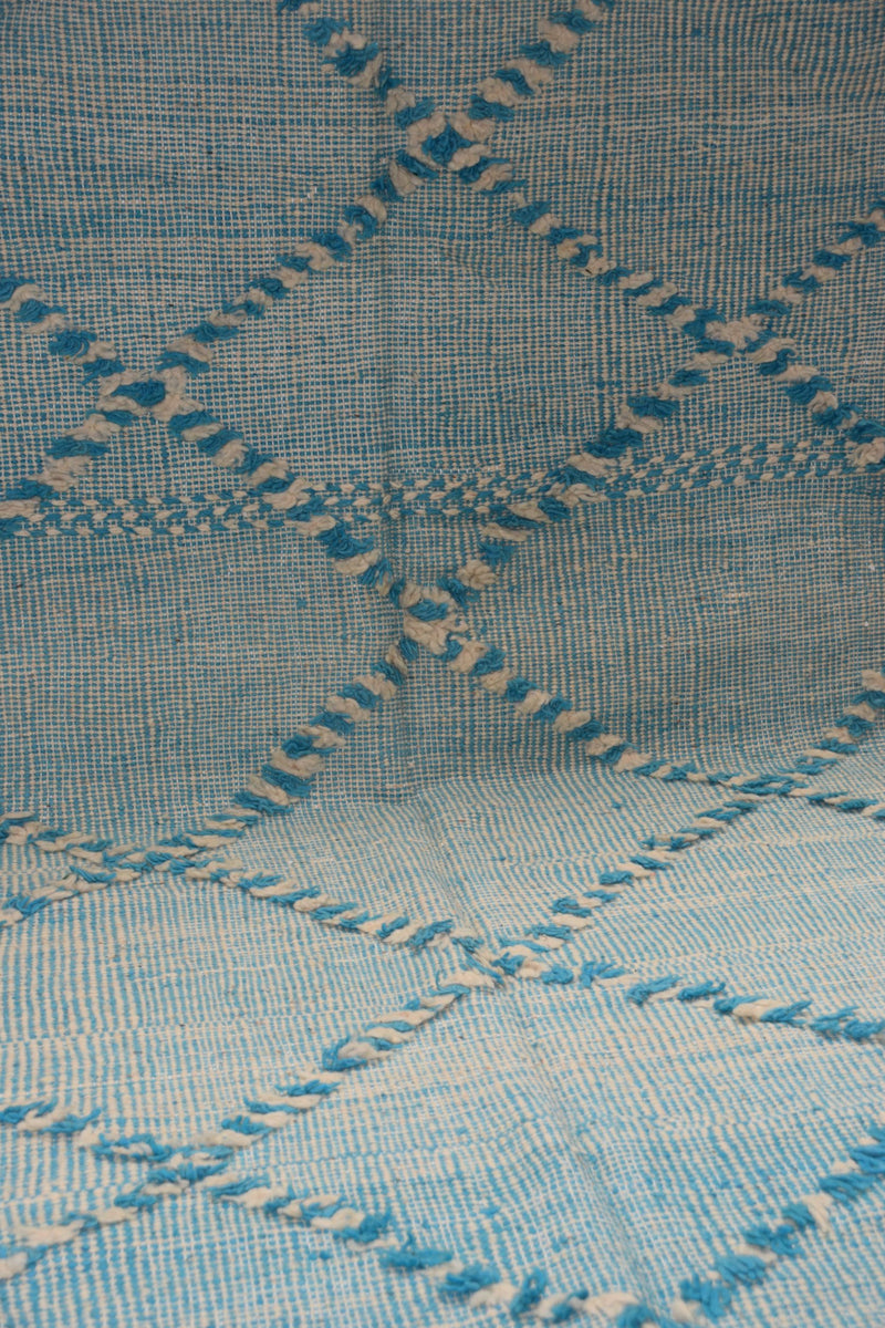 Zanafi Flat Weave in Turquoise-Blue
