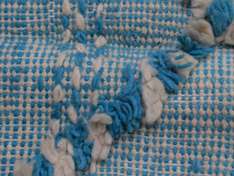 Zanafi Flat Weave in Turquoise-Blue