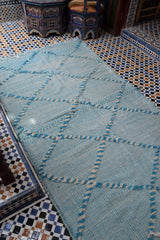 Zanafi Flat Weave in Turquoise-Blue