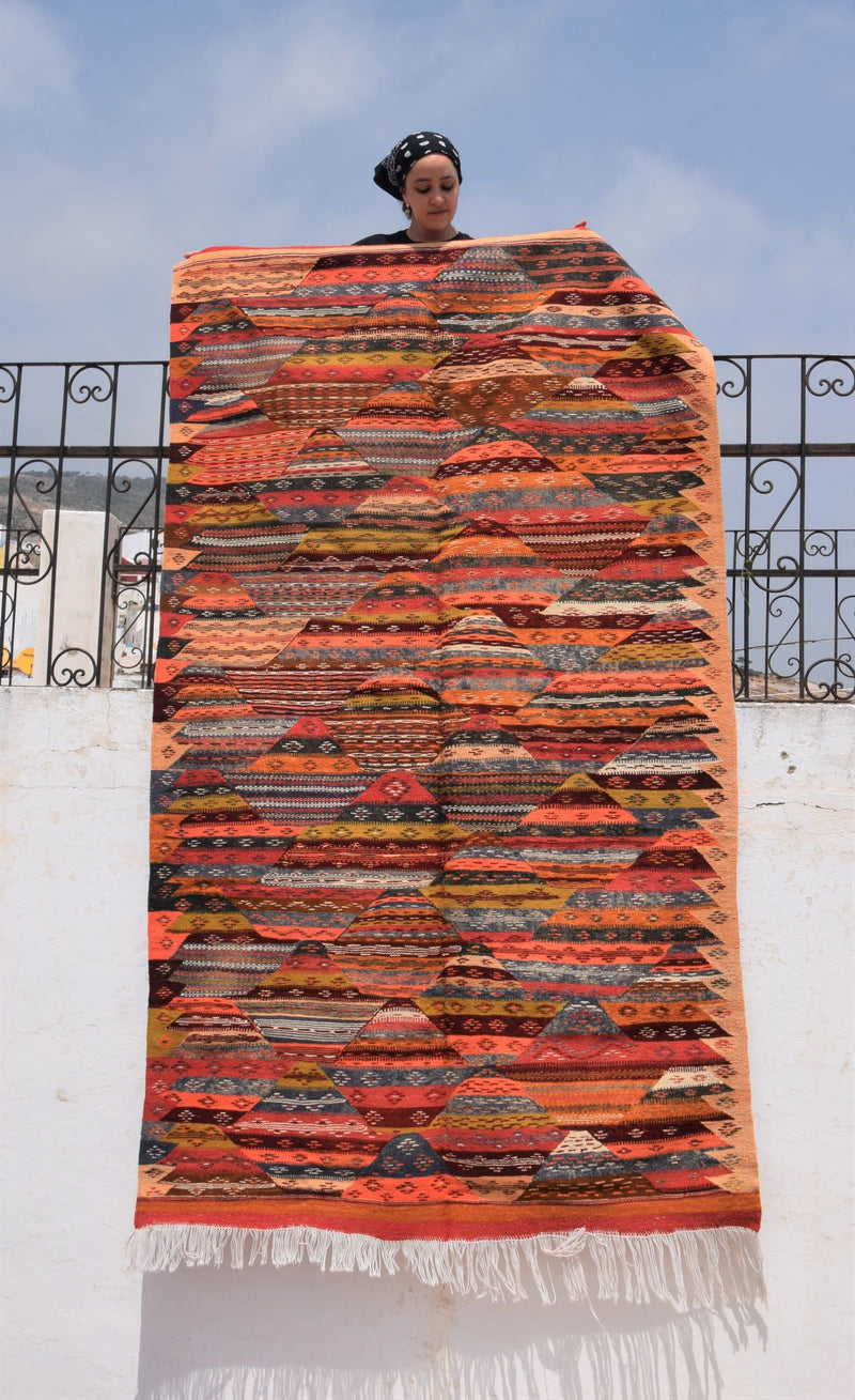 Stunning Mkharbqa Kilim - triangle design
