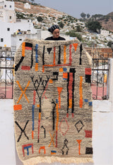 Beni Ouarin rug with an outstanding colorful design