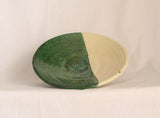 A green half dipped Tamegrout Plate and Bowl
