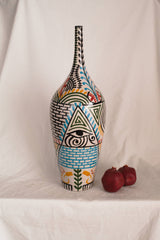 Multi-colour Naive Art Vase